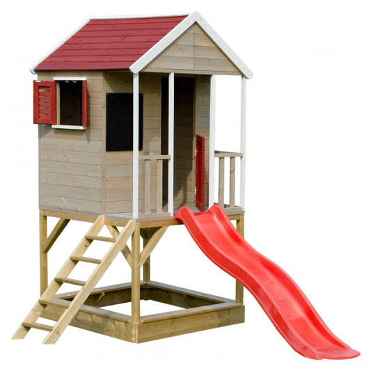 Casuta de gradina Summer Adventure House cu platforma cu loc pentru nisip si tobogan (M7) [ps:2b0146f2-0f7c-4847-8846-4d8eaef461ef]