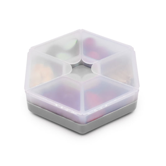 CUTIE SNACK HEXAGON SNACKLE 6 COMPARTMENTE, MELII, BLUE - Albastru [ps:016d20a0-b631-4d16-90c8-5492ae40a19e]