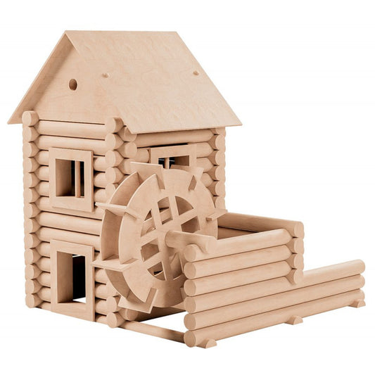 Set constructie arhitectura Vario Mill, 122 piese mari din lemn, Walachia [ps:fd2d11fc-0ae8-41ff-a865-c29ab7fa68c4]
