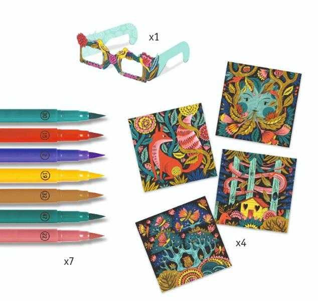 Atelier de colorat 3D Fantezie in padure, Djeco - Imagine 2 [ps:2a58647e-6f96-454a-b935-34c14faf0c37]