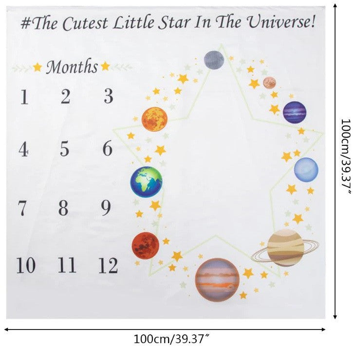 Paturica Milestone subtire pentru fotografii memorabile Planete Drool [ps:f84d6b7f-e904-45d0-a8c4-b6bb0b22f55a]