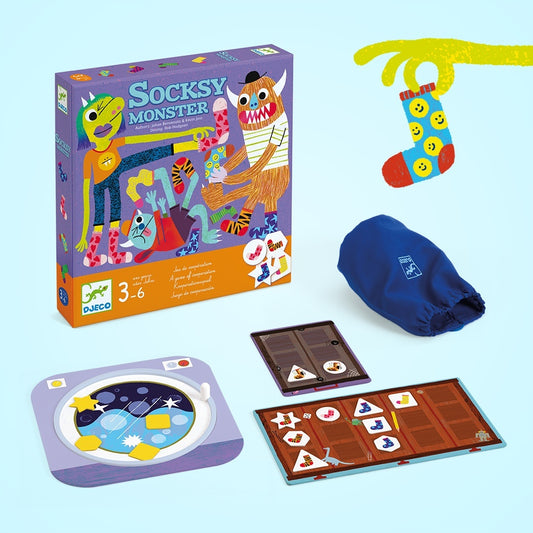 Joc de cooperare Socksy Monster, Djeco - Imagine 3 [ps:9f25ddec-7126-44ef-9044-b62d21a5d751]