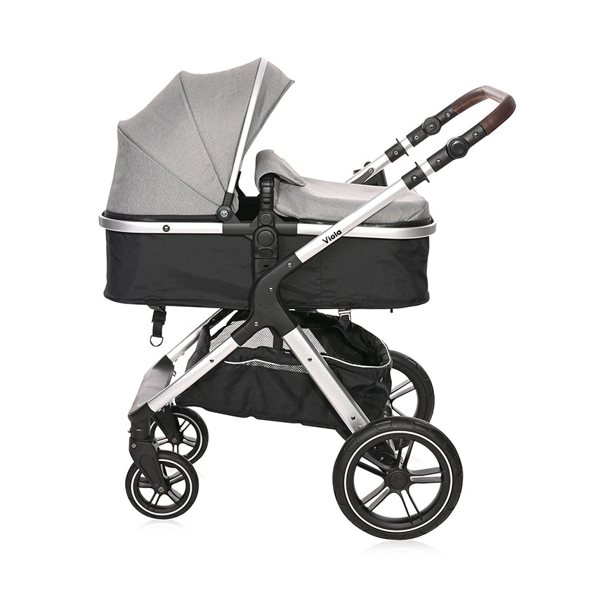 Cărucioar cu Landou Transformabil Lorelli Viola, Tropical - Opaline Grey (2) [ps:fa791ef0-120f-4d34-adf2-c0aecddd200d]