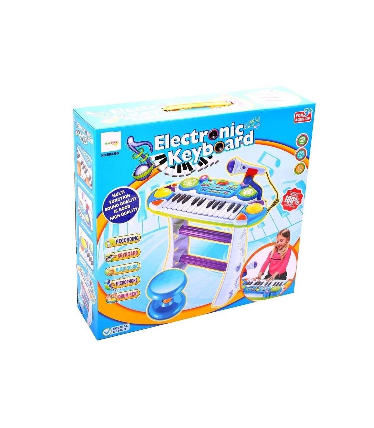 INSTRUMENT MUZICAL PIANINA ELECTRONICA MALPLAY CU SCAUN - Imagine 2