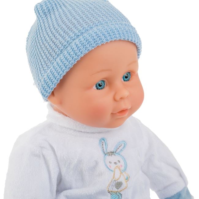 Papusa Bebelus cu Salopeta Bleu si Iepuras 36cm - Jumbo - Default Title (2) [ps:54bb1af7-0778-4d53-9ed2-d0623112e51a]