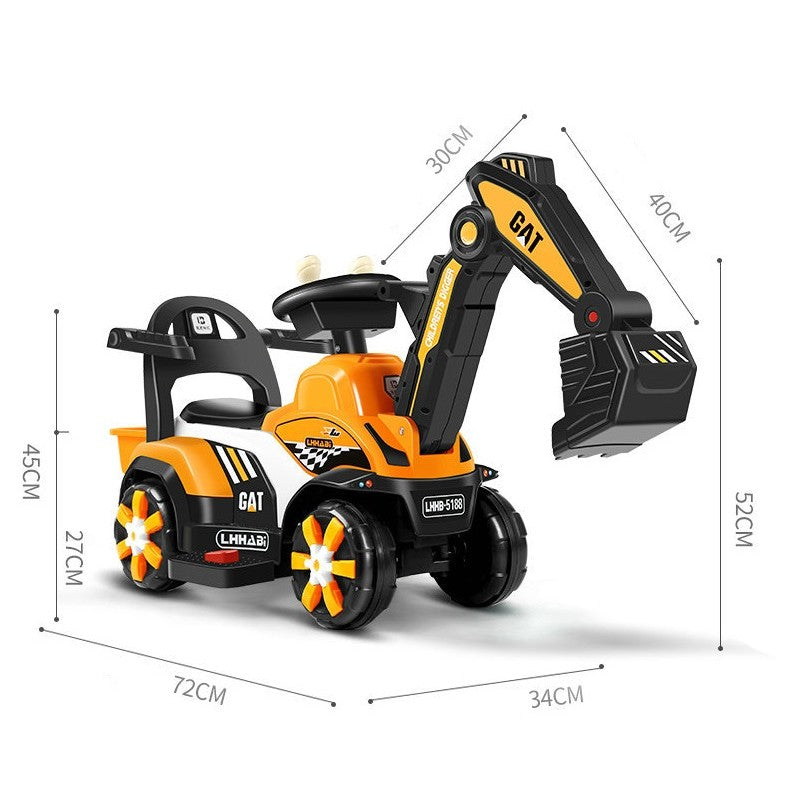 Mașinuță Electrică Excavator Flippy, Portocaliu, 2-7 Ani - Portocaliu (2) [ps:b8510c40-7c09-4330-958d-5c7bde2cb717]