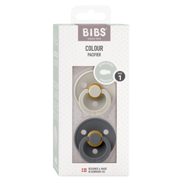 Set 2 Suzete BIBS Colour Latex, Tetina Simetrică, 0 luni - Sand (2) [ps:75f525c3-279c-4234-a9bc-2bbf3df200ba]