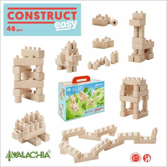 Set gama Construct Easy format din 46 piese, cu piese tip Lego, Walachia [ps:78011083-0fd7-4bcb-ac4b-6cddd9daf988]