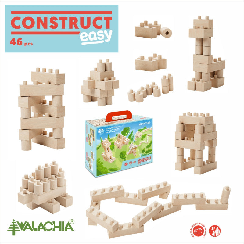Set gama Construct Easy format din 46 piese, cu piese tip Lego, Walachia [ps:78011083-0fd7-4bcb-ac4b-6cddd9daf988]
