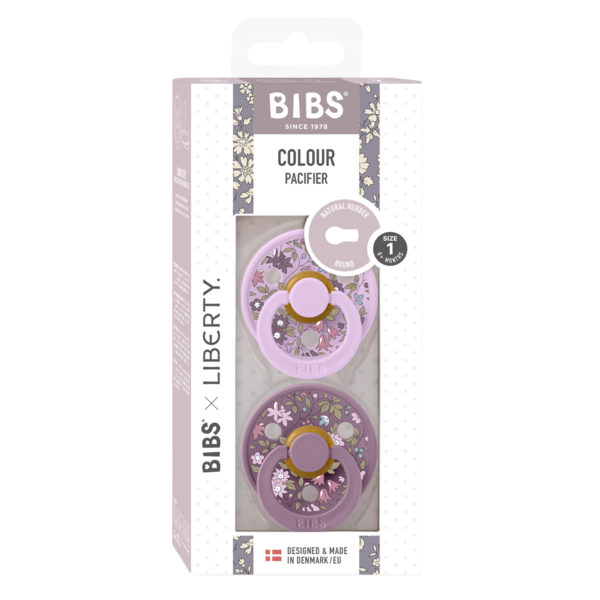 Set 2 Suzete BIBS x Liberty Chamomile Lawn, 0 luni, Mauve - Mauve/Violet Sky (2) [ps:7c61c2e2-e141-4dd1-8124-494ee46230a4]