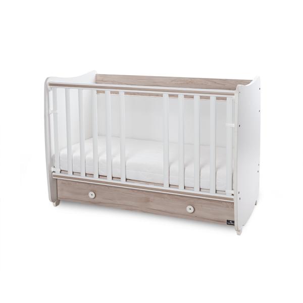 Pătuț Balansoar Lorelli Dream, 60x120 cm, Transformabil - White Light Oak new (2) [ps:321f3aaf-a706-4205-9f1e-e681f59bb225]