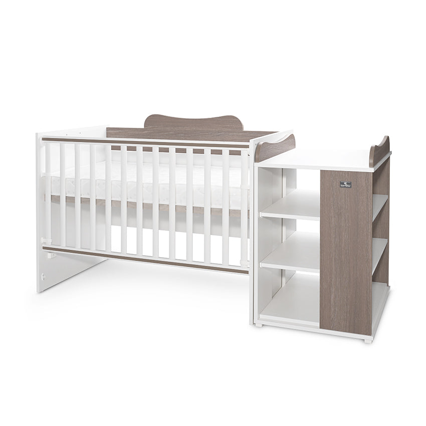 Pătuț Modular Multifuncțional Lorelli Multi, White Orchid - White & Coffee (2) [ps:645039a4-0eef-4eb4-88d3-bc43f202826b]
