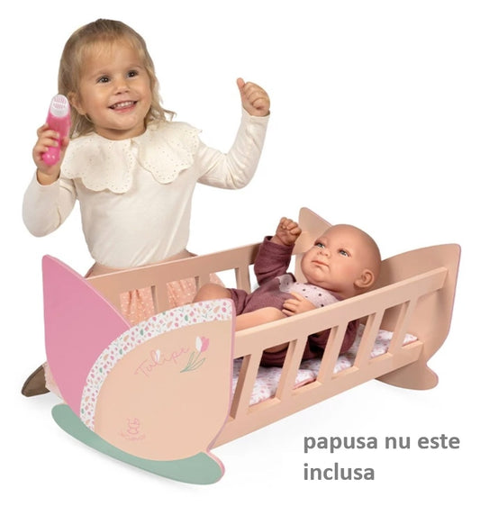 Pătuț Leagăn Păpuși DeCuevas Tulipe Roz, cu Saltea - Default Title (2) [ps:ab222bab-08f1-4c86-825f-f7930b6c849d]