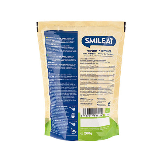 Smileat Cereale cu 7 Super Cereale 200g, +6 luni, Eco - Imagine 2