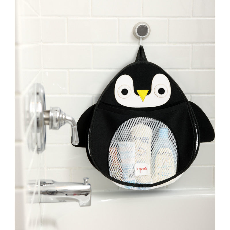 Organizator de baie pentru cosmetice si jucarii, Pinguin, 3 Sprouts [ps:f08f7344-19da-471b-940d-f0c53c4a2ce5]