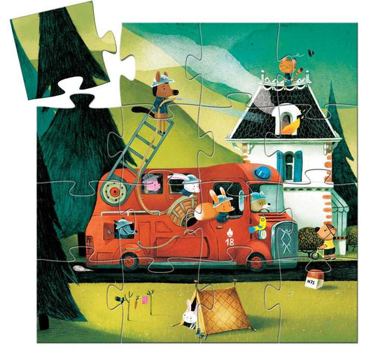 Puzzle Masina de pompieri, Djeco - Imagine 2 [ps:ea8e09aa-0dcb-4651-ac9a-c0e9964d39d9]