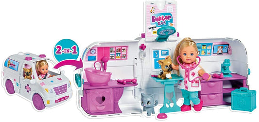 PAPUSA EVI VETERINAR CU RULOTA ACCESORIZATA Simba - Imagine 2 [ps:fab1afde-4500-407e-b5e1-f4016396871f]