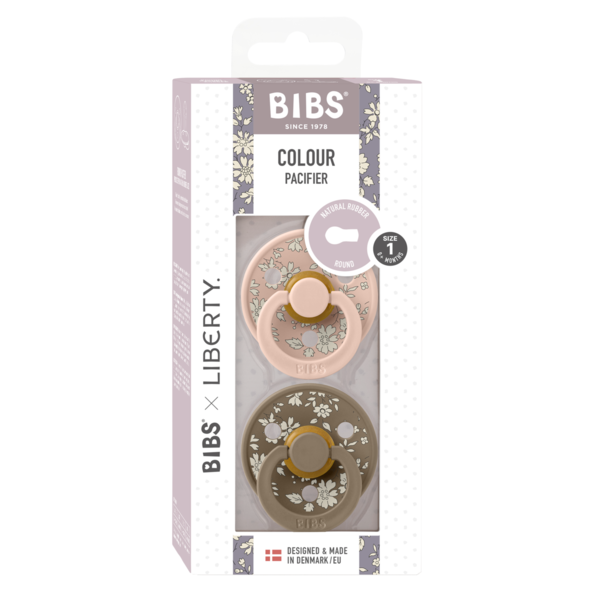 Set 2 Suzete BIBS x Liberty Colour, Latex, 0 luni - Dark Oak - Dark Oak/Blush (2) [ps:fac07ccb-eb04-476b-b648-67ae769c5192]