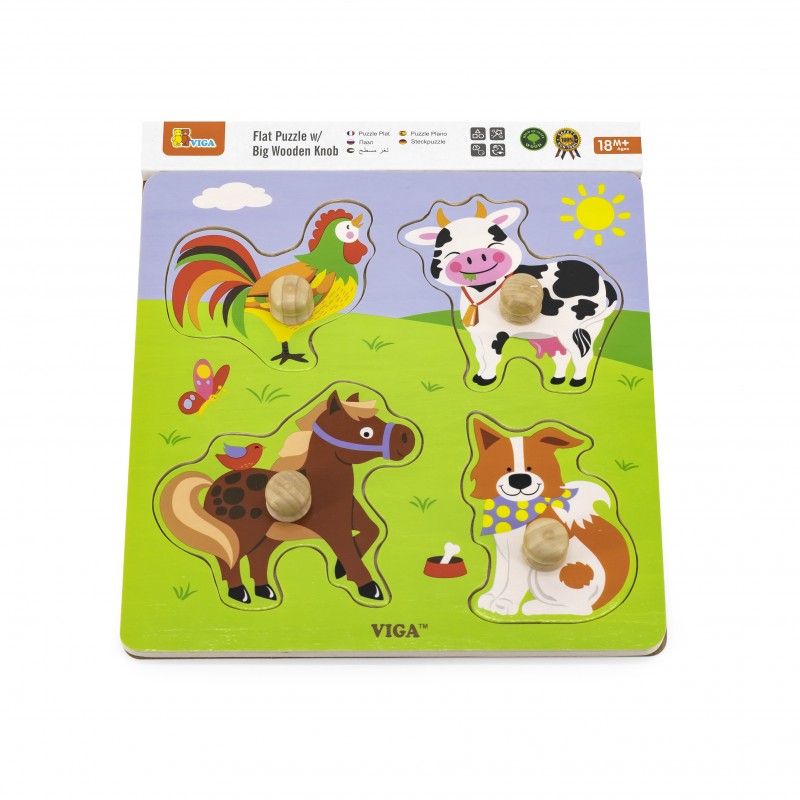 Puzzle cu manere - animale de la ferma [ps:0413d0eb-eea6-4333-ae54-782aece510d7]