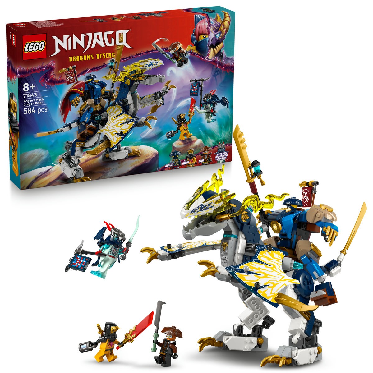 LEGO NINJAGO ROBOTUL CALARET DE DRAGON A LUI ROGUE 71843 - Imagine 9 [ps:591154c2-681b-4c5d-888c-f664a0fb3a6b]