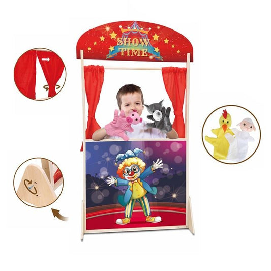 Set Teatru de Papuși Jumbo cu 4 Figurine | 57x20x104cm - Default Title (2) [ps:a22608f9-b1c5-4d23-876c-a49b134d73b0]