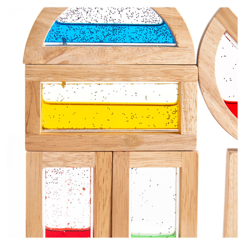 Rainbow Blocks Guidecraft - Blocuri Senzoriale cu Sclipici - Cu Lichid Colorat Si Sclipici Guidecraft (2) [ps:f5f5b0f1-91e0-417e-ba3a-83c67cf2a293]