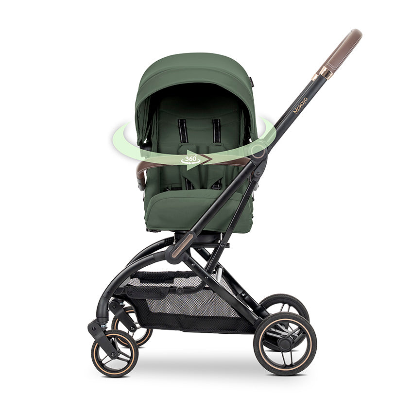 Cărucior Nou-Născut Lorelli Makaya, Scaun Rotativ 360°, - Green (2) [ps:95f5c5c1-20d8-4e6d-8713-1bb3eebd3c48]