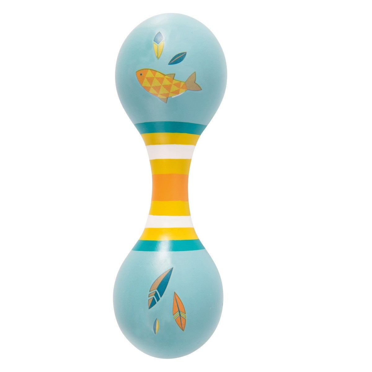 Maracas dublu alb, Moulin Roty - Albastru [ps:80aada3a-9903-4605-9b02-112545a4b563]
