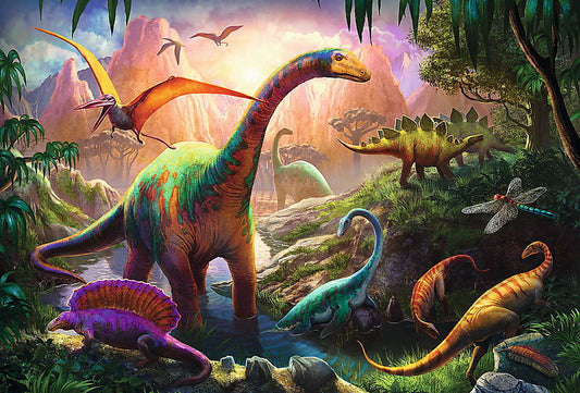 PUZZLE TREFL 100 PE TARAMUL DINOZAURILOR - Imagine 2 [ps:0c0db5f3-f5fa-47b7-bae4-3b767c4e5f5c]