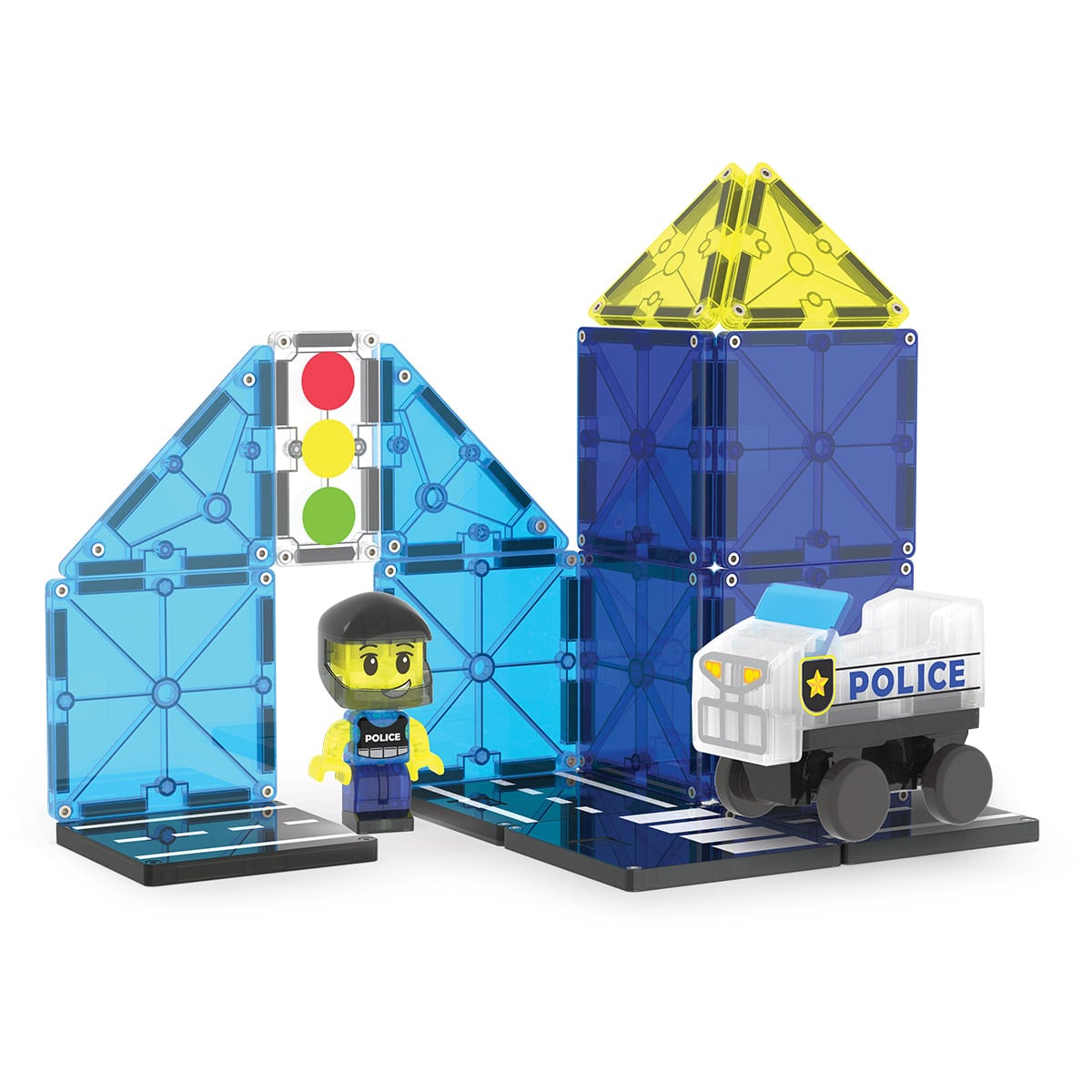 MAGNA-TILES Police Patrol, 20 piese - Jucării de Construcție - Default Title (2) [ps:769cb263-39eb-454b-a651-eac20fe90e9c]