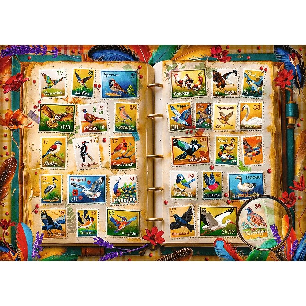 PUZZLE TREFL 1000 COLECTIA DE TIMBRE ATLASUL PASARILOR - Imagine 2 [ps:65f0bfc9-953e-4cc2-b3e6-60ef63c0a45a]