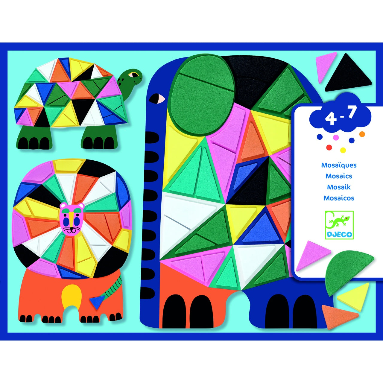 Set creativ mozaic Animale, Djeco - Imagine 2 [ps:d1de1d86-8fcf-4c7f-a797-70f8dda4a090]