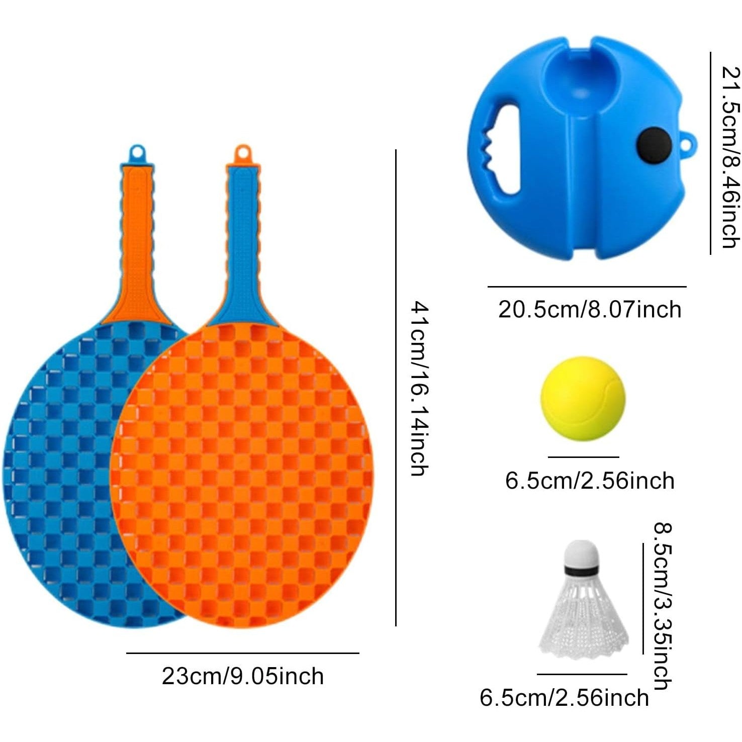 Set Badminton Copii Flippy, 2 Palete și Mingi, Albastru - Albastru Portocaliu (2) [ps:e5df62c4-6053-4dda-b179-f966de9579f9]