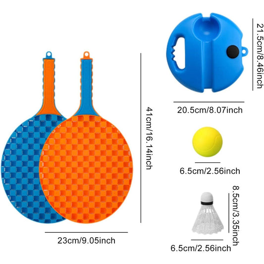 Set Badminton Copii Flippy, 2 Palete și Mingi, Albastru - Albastru Portocaliu (2) [ps:e5df62c4-6053-4dda-b179-f966de9579f9]