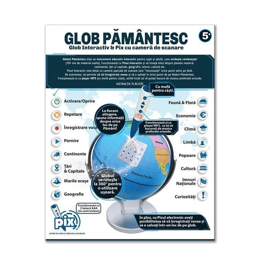 Glob Pamantesc Interactiv & Pix cu Camera de Scanare - - Default Title (2) [ps:67135378-a6d7-4ad3-832e-2911e8e4e667]
