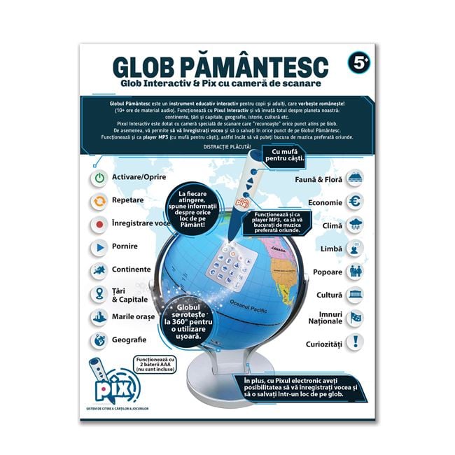 Glob Pamantesc Interactiv & Pix cu Camera de Scanare - - Default Title (2) [ps:67135378-a6d7-4ad3-832e-2911e8e4e667]