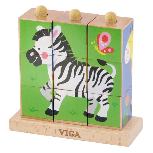 Cuburi Montessori Animale Sălbătice Viga Toys - Default Title (2) [ps:6081749e-ab88-4f7b-99b4-33e952646b04]