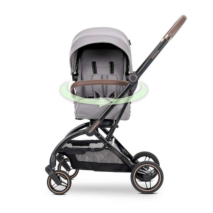 Cărucior Nou-Născut Lorelli Makaya, Scaun Rotativ 360°, - Grey (2) [ps:9cf07988-d8a6-4471-ae8e-7b4eb930f37e]