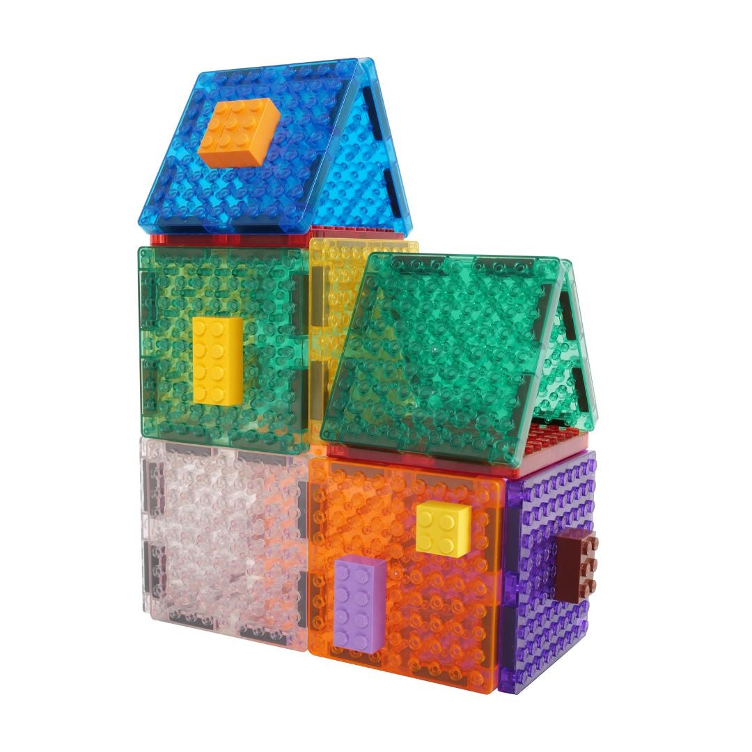 Set magnetic de construit Brick Tiles 16 piese, Cleverclixx - Imagine 3 [ps:c56ed546-a540-4f7d-835f-9d86f280430c]