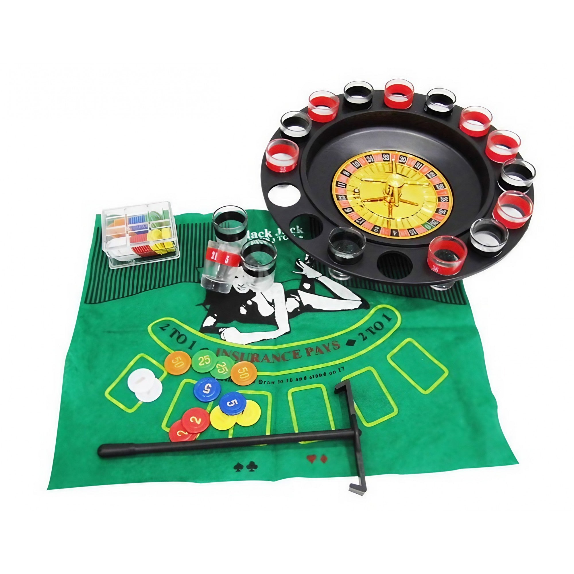 Joc Ruletă Flippy cu Pahare Shot și Planșă Blackjack - Default Title (2) [ps:339af544-5f30-4c9e-96bf-c04798ea7218]