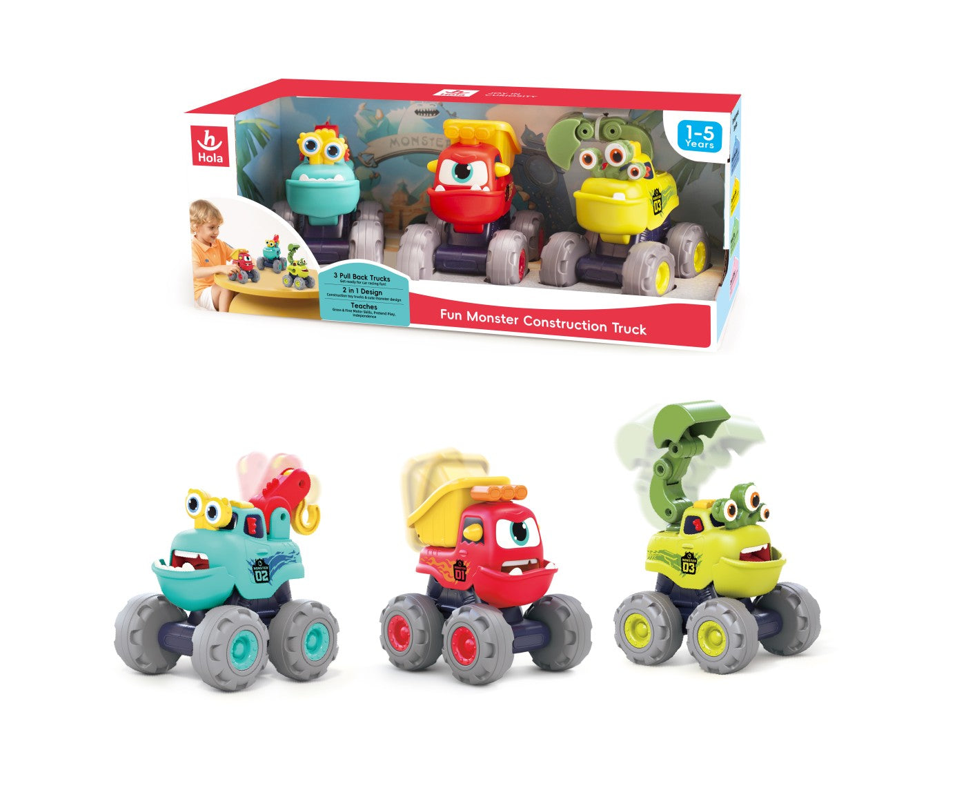 SET 3 MASINUTE DE CONSTRUCTIE MONSTRULETII AMUZANTI CU - Imagine 4 [ps:b8dde5a3-2b23-49fb-b804-beb1e866aa19]