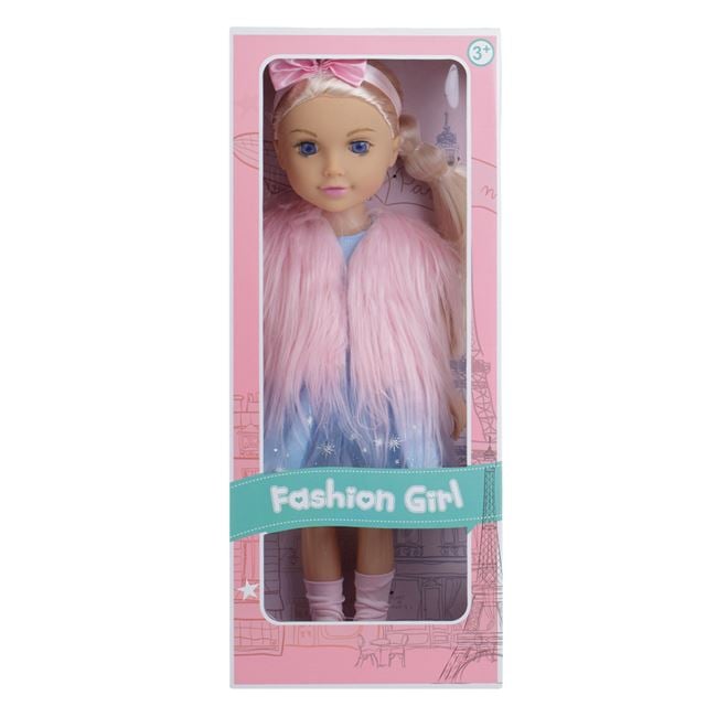 Papusa Fashion Girl cu Vesta Roz Jumbo - 45cm - Default Title (2) [ps:f449b184-b428-4503-be31-bfe350502d96]
