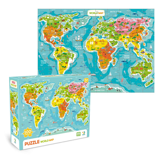 Puzzle Harta Lumii Dodo Toys, 100 piese - Educațional - Default Title (2) [ps:5d454132-0cb7-40d0-955f-98ed3c98e064]