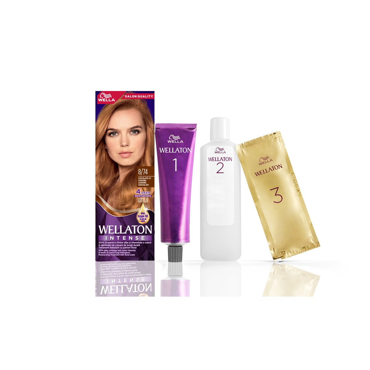 WELLATON Intense, vopsea de par, nuanta ciocolata cu Caramel, nr 8/74 - 2 [ps:6d5eef80-5c9f-46b6-b0f2-7eebf74dc6e4]