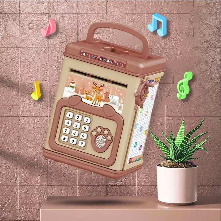 Pușculiță Electronică SMART BOX Flippy cu Amprentă, Roz - Roz (2) [ps:50808da9-d2e5-456b-a200-ebbbf519b3be]