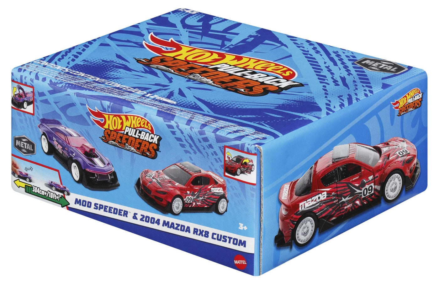 HOT WHEELS SET 2 MASINUTE METALICE PULL BACK MOD SPEEDER - Imagine 2 [ps:64591279-820c-4fb1-843c-820eb85fa693]