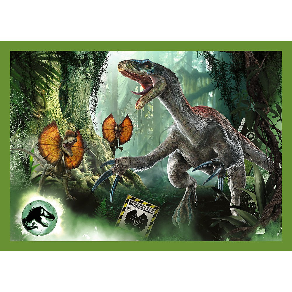 PUZZLE TREFL JURASSIC WORLD 4IN1 IN LUMEA DINOZAURILOR - Imagine 2