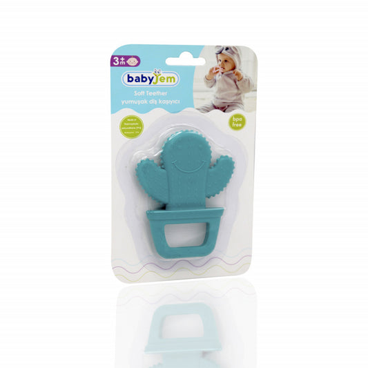 Jucarie dentitie BabyJem Cactus (Culoare: Verde) - Bleu [ps:bc8a91e3-480d-495d-9735-4ffc3f32ece4]
