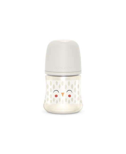 Biberon 150 ml Tetină fiziologică SX Pro cu debit lent Bufniță bej Bonhomia [ps:44216de5-9e98-49a9-b74a-0356d057f21d]