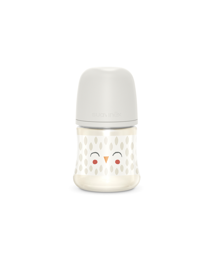 Biberon 150 ml Tetină fiziologică SX Pro cu debit lent Bufniță bej Bonhomia [ps:44216de5-9e98-49a9-b74a-0356d057f21d]
